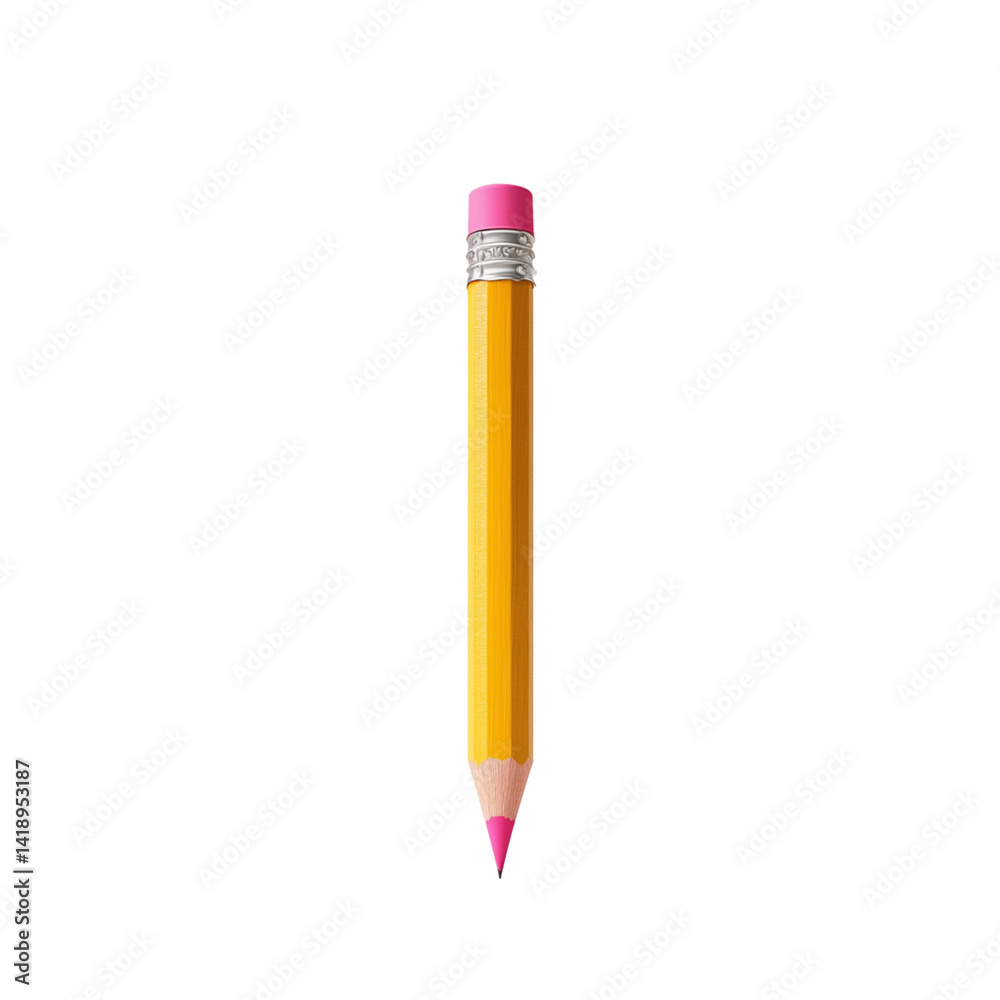 A simple pencil icon with a flat design, transparent background A simple pencil icon with a flat design, transparent background