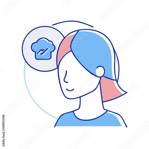 woman head  icon, woman head  vector illustration-simple illustration of woman head , perfect for woman head  logos and icons