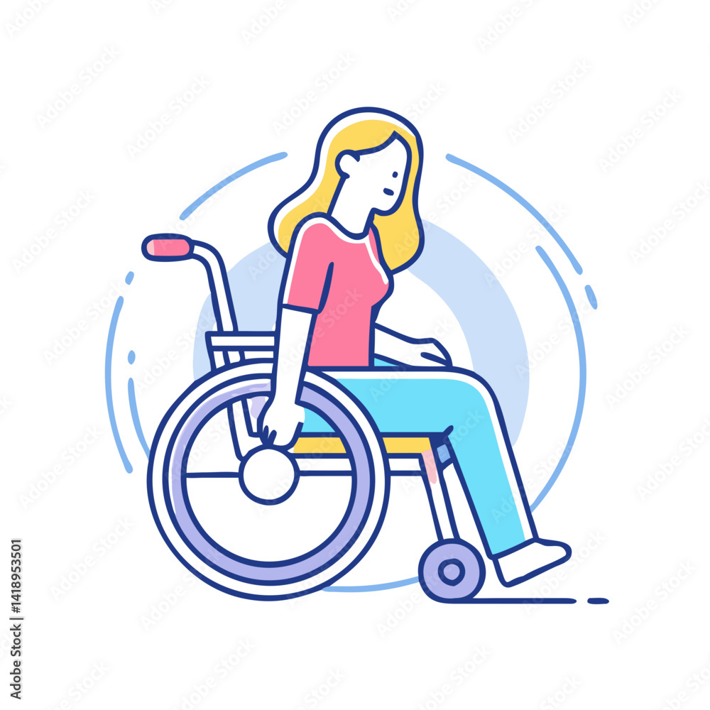 woman wheelchair icon, woman wheelchair vector illustration-simple illustration of woman wheelchair , perfect for woman wheelchair logos and icons woman wheelchair icon, woman wheelchair vector illustration-simple illustration of woman wheelchair , perfect for woman wheelchair logos and icons