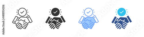 Trust Multi Style Icon Set Vector 