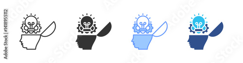 Innovation Multi Style Icon Set Vector 