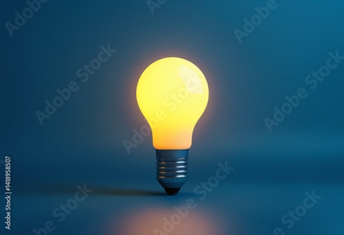Light bulb idea concept. 3D rendering