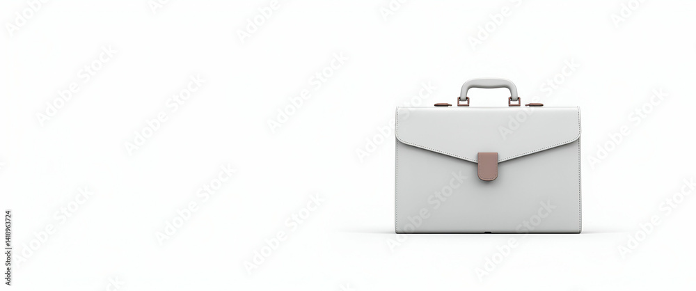 Photo Realistic Briefcase Icon with Ample Copy Space on White Background - Ideal for Business and Professional Visuals Photo Realistic Briefcase Icon with Ample Copy Space on White Background - Ideal for Business and Professional Visuals