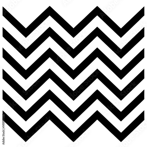zigzag chevron lines pattern isolated on white background 