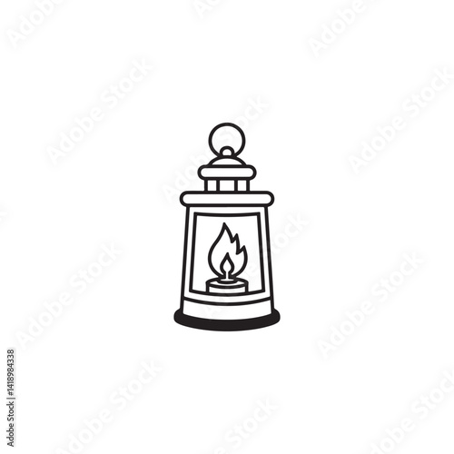 Kerosene Lamps vector icon
