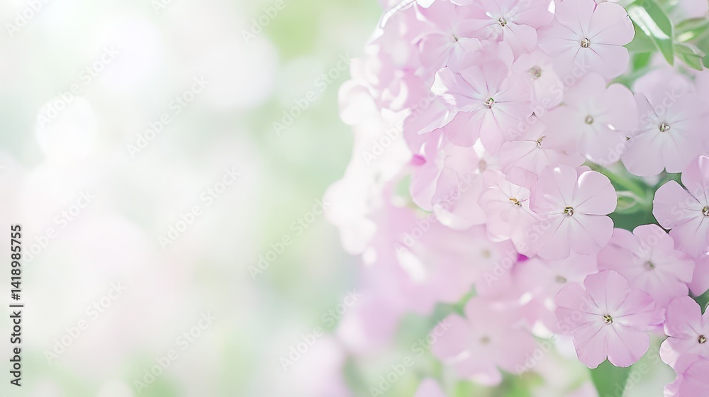 Pink Phlox Flowers in Soft Light: Delicate pink phlox flowers bathed in soft, diffused light, creating a dreamy, romantic atmosphere. The shallow depth of field emphasizes the beauty of the blossoms. Pink Phlox Flowers in Soft Light: Delicate pink phlox flowers bathed in soft, diffused light, creating a dreamy, romantic atmosphere. The shallow depth of field emphasizes the beauty of the blossoms.
