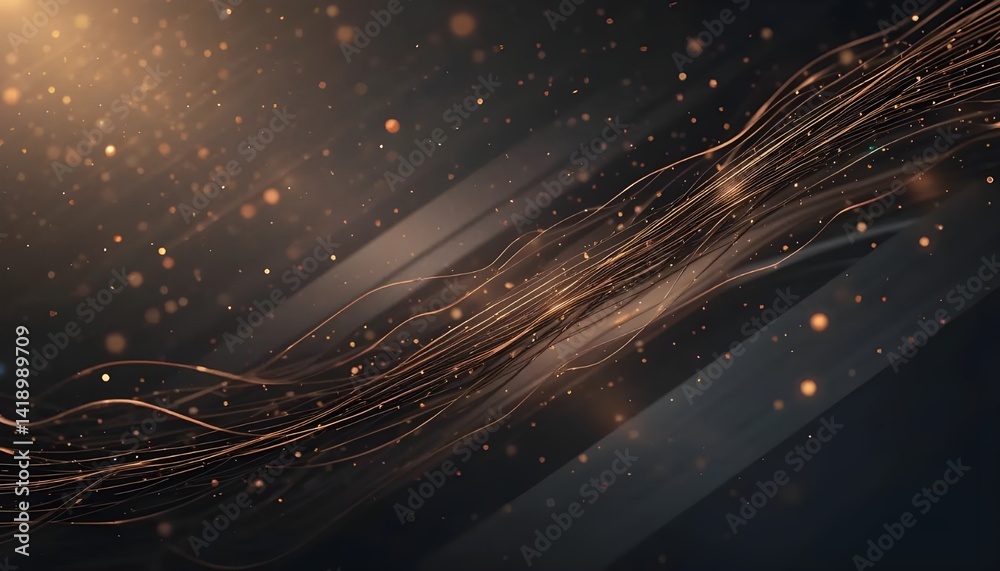 Obraz premium Obsidian Threads – Dynamic Line Motion
