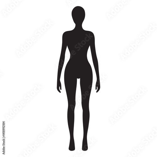 silhouette of a woman in black