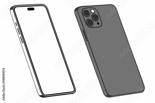 Sleek Matte Gray Smartphone Design | Triple-Camera, Stylus, Minimalist Aesthetic