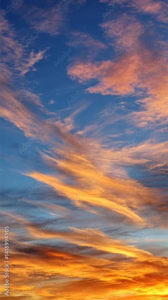 Fototapeta premium Vibrant sunset cloudscape