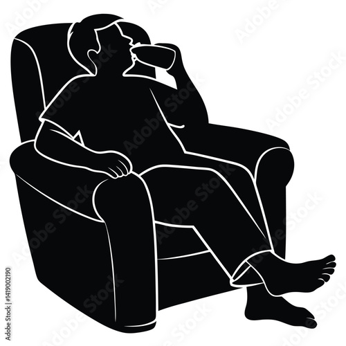 Drink Stoner Silhouette Vector Design