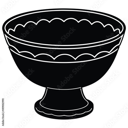 Punch Bowl Silhouette Vector Design