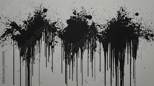 78. Gritty spray-style splatter and drip combo in expressive pattern