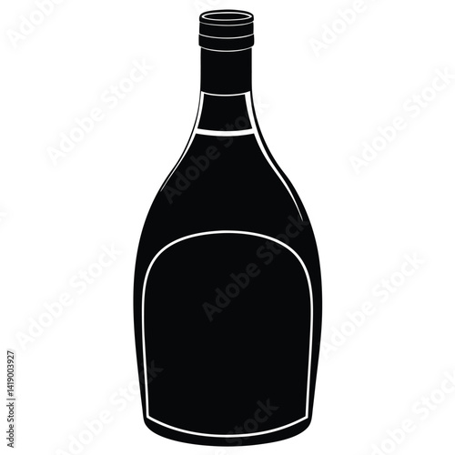 Wine Corkscrew Silhouette Vector Graphic
