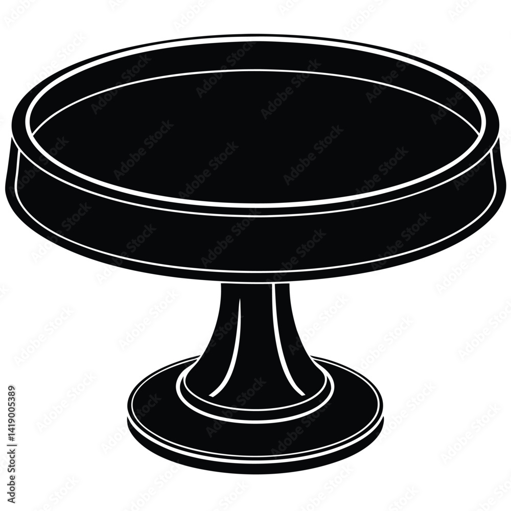 Cake Stand Silhouette Vector Design Cake Stand Silhouette Vector Design