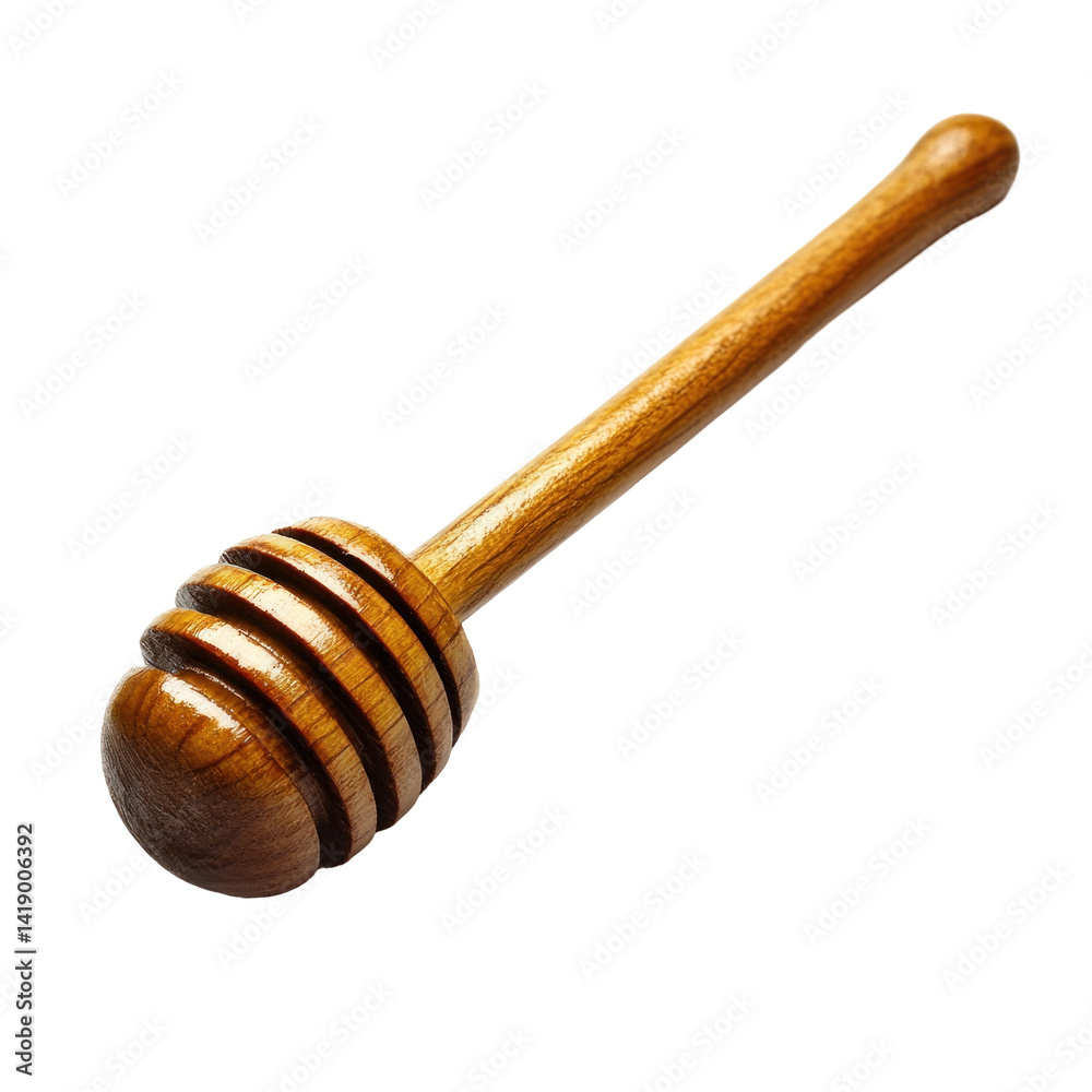 A Wooden Honey Dipper Isolate... on a transparent background A Wooden Honey Dipper Isolate... on a transparent background