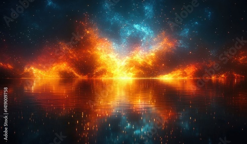 Colorful fireworks celebration background with glowing lights and copy space for text festive party event night sky bright explosion