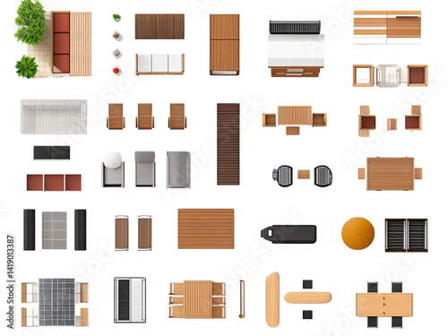 Top View Collection of Outdoor Furniture and Patio Designs for Landscaping and Home Improvement Projects