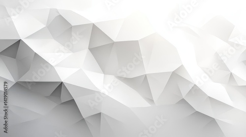 Abstract geometric business background minimalistic low poly design soft white gray tones modern digital art clean balanced composition