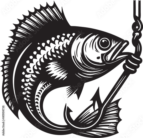 Fishing hook with a fish 