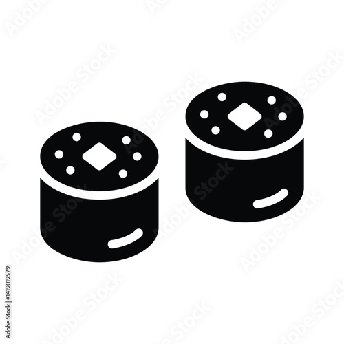 Have a look at this creatively designed glyph icon of sushi roll