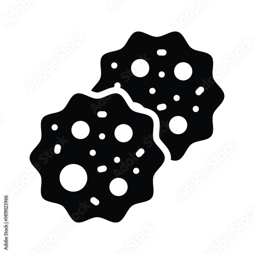 Have a look at this creatively designed glyph icon of cookies