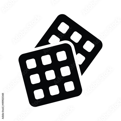 Grab this simple yet handy glyph icon of waffles