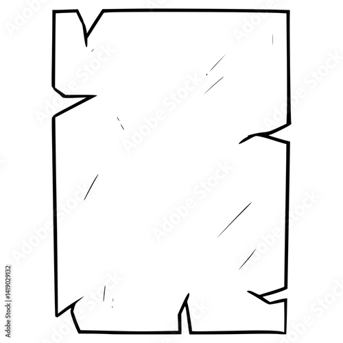 papyrus paper illustration hand drawn outline vector