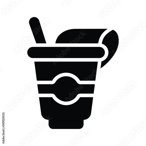Grab this handy glyph style icon of yogurt