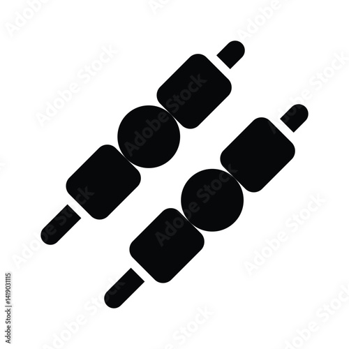 Roasted marshmallows icon creatively designed in glyph style