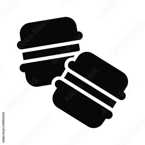 Macarons icon creatively designed in glyph style