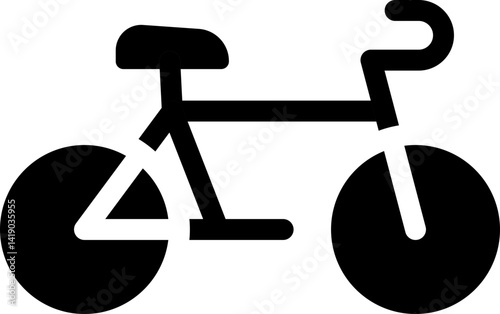 Bicycle icon representing eco-friendly transport. Silhouette icon.