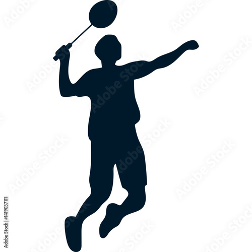 Badminton Player Silhouette
