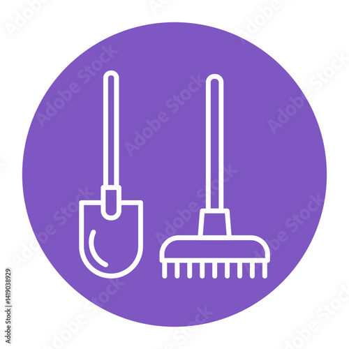 Rake And Hoe Icon