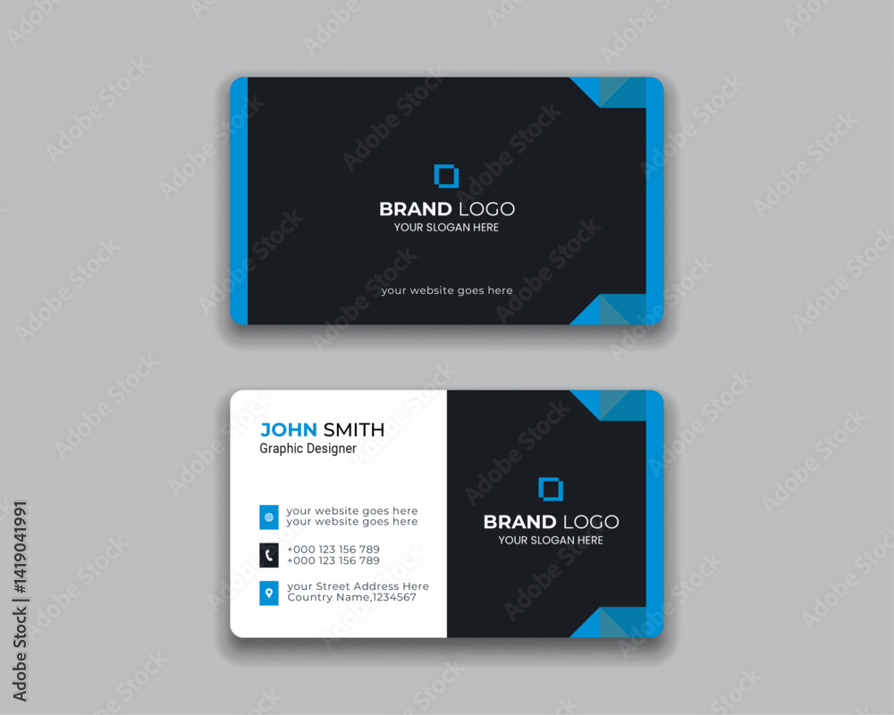 Modern business card design template, Creative and Clean Modern Business Card Template. Modern business card design template, Creative and Clean Modern Business Card Template.