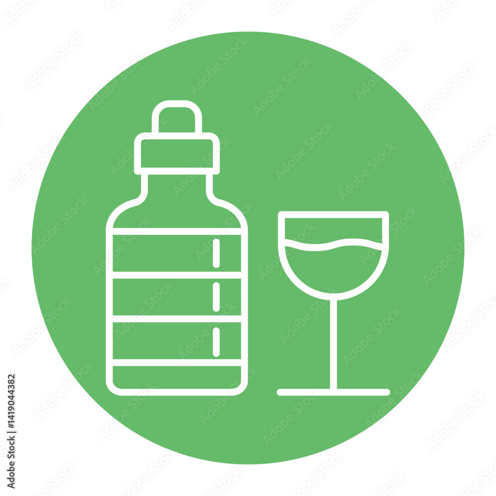 Fototapeta premium Italian Wine Bottle Icon