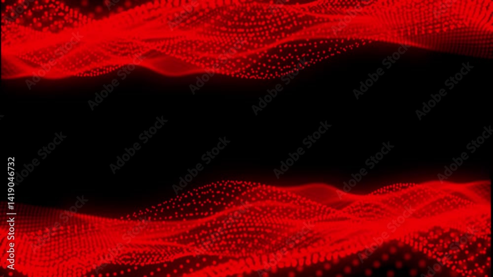 Abstract digital dot wave animation. Looping animated background made from trapcode form, two dot wave