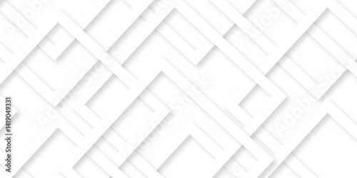 Vector white and gray overlap triangle geometric technology pattern. minimal rectangle arranged white lines transparent web square background layers. overlap web presentation design.