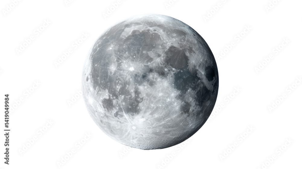 a full moon in space. isolated, transparent background a full moon in space. isolated, transparent background