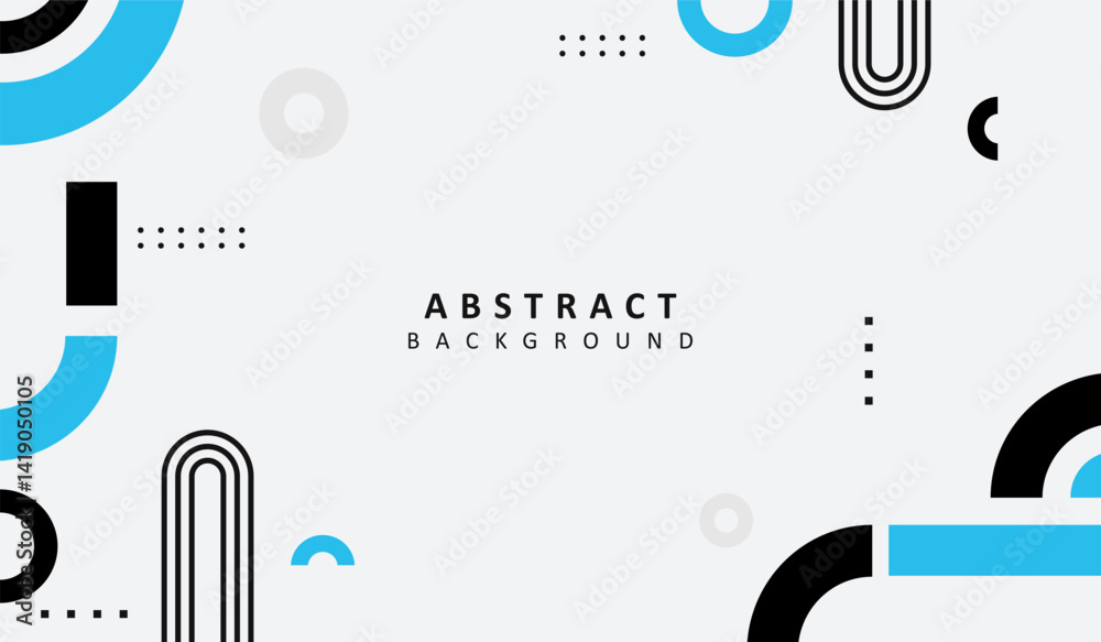 Fototapeta premium Black and blue abstract geometric background vector illustration
