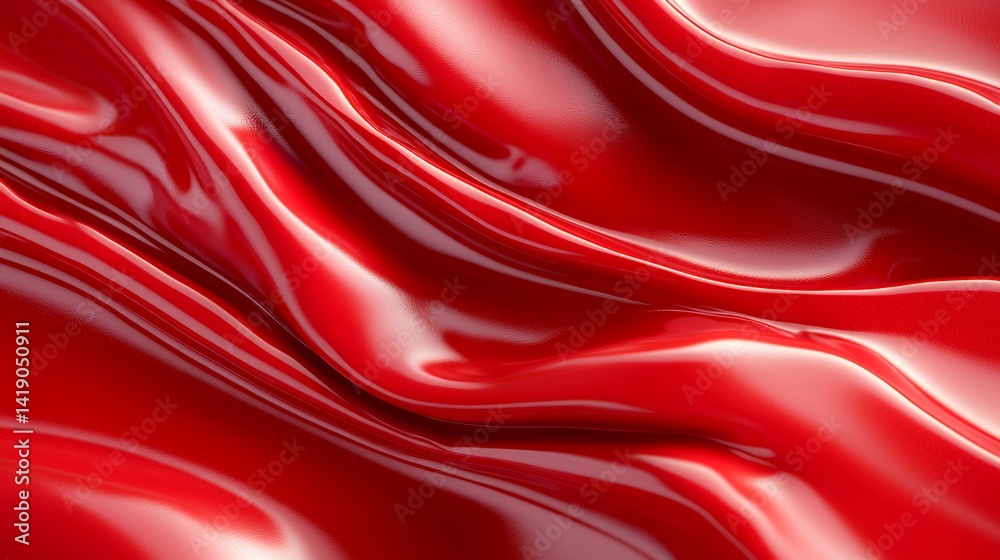Fototapeta premium Red fabric texture abstract render