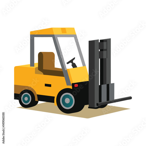 Vector forklift of shape vector illustration isolated on white background