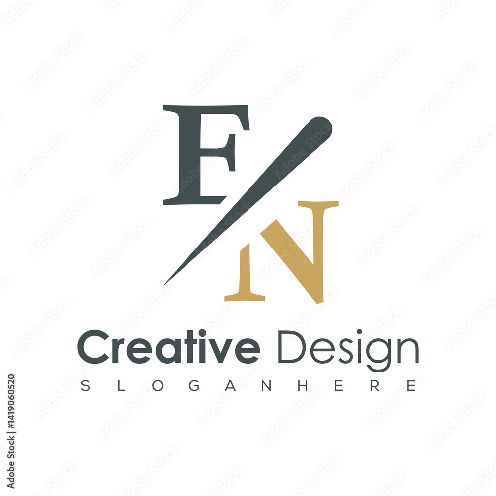 initial monogram logo with creative design. initial monogram logo with creative design.
