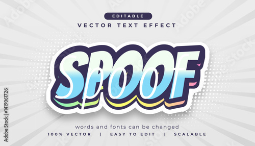 editable spoof text effect style lettering template