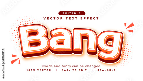 customizable bang text style effect lettering mockup