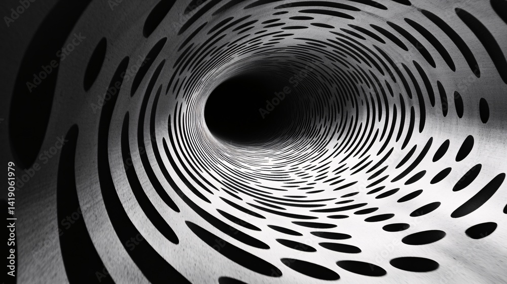 Naklejka premium Concentric circles forming from light central dot