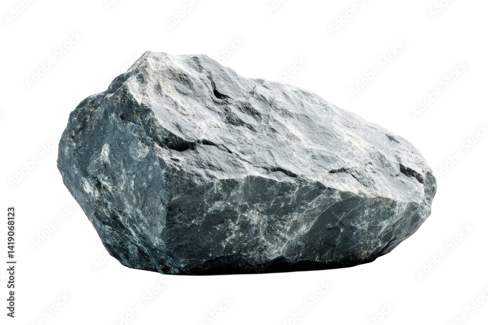 A rugged grey rock isolated on a black background showcasing its textured surface and on transparent background A rugged grey rock isolated on a black background showcasing its textured surface and on transparent background