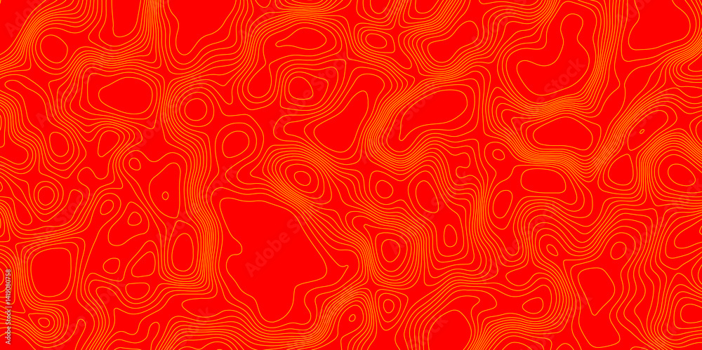 Abstract line wave geometric shape trendy modern topography contour background and texture, white topographic linear red background for design textured with curve cartography relief background. Abstract line wave geometric shape trendy modern topography contour background and texture, white topographic linear red background for design textured with curve cartography relief background.