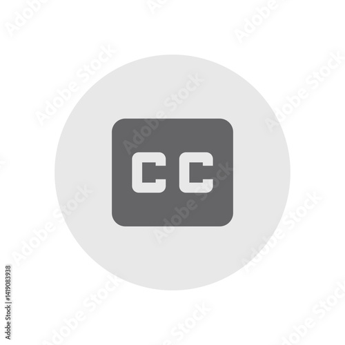 Closed Caption Filled Icon