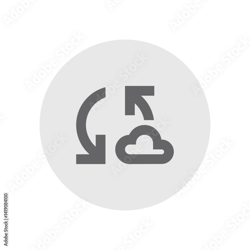 Cloud Sync Outlined Icon